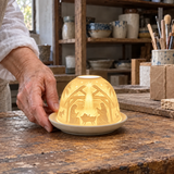 Vianočná noc | Svietnik z porcelánu