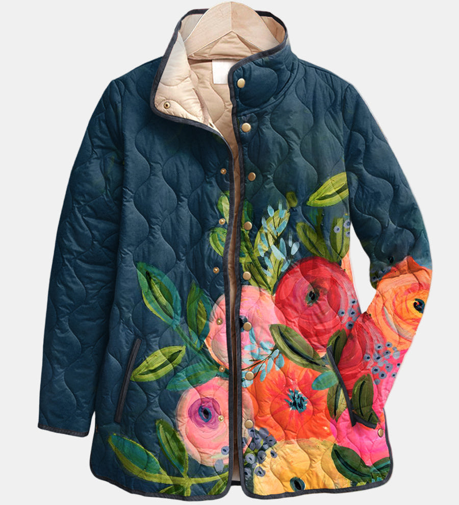 Puffer bunda s kvetmi Camille