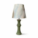Stolná lampa z keramiky a dekoratívneho textilu