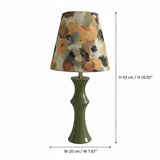 Stolná lampa z keramiky a dekoratívneho textilu