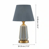 Stolná Lampa z Keramiky a Záhybového Textilu
