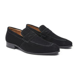 Suede Buckle Loafers