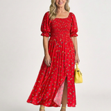 Delphine Puff Sleeve Midi Ruha