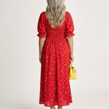 Delphine Puff Sleeve Midi Ruha