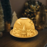 Sánky Deda Mráza | Svietnik z porcelánu