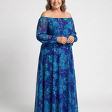 Aspen Off-Shoulder Virágos Maxi Ruha