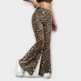 Leopárd Bootcut Nadrág