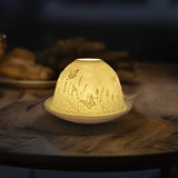 Levanduľa a Motýle | Svietnik z Porcelánu