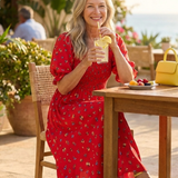Delphine Puff Sleeve Midi Ruha
