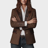 Nikolina | Blazer s vzorom rybej kosti