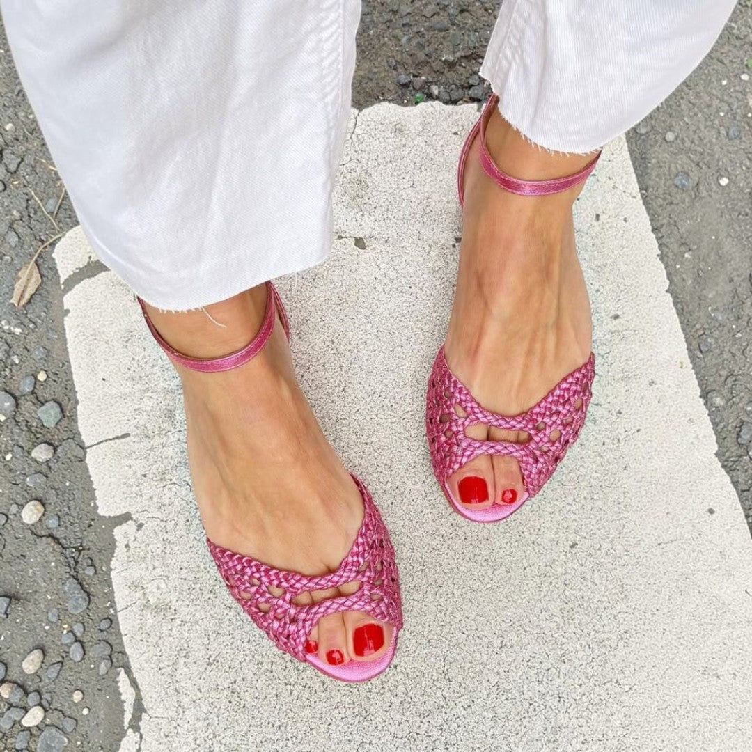 Isadora | Woven Golden Sandals – Arany Elegancia és Kényelem