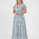 Ismeria Virágos Chiffon Maxi Ruha