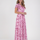 Ismeria Virágos Chiffon Maxi Ruha