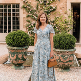 Ismeria Virágos Chiffon Maxi Ruha