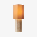 Stolná lampa z moderného travertínu Mikey