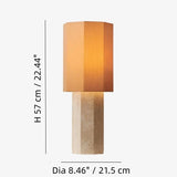 Stolná lampa z moderného travertínu Mikey