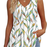 Mary™ | Ujjatlan V-nyakú Peplum Top Mintával