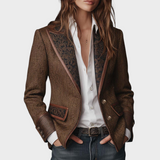 Nikolina | Blazer s vzorom rybej kosti