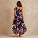 Celeste | Maxi Šaty s Kvetinovým Vzorom a Jedným Ramenom