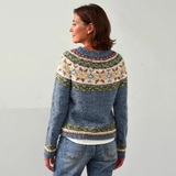 Xalviere | Islandský Vintage Elegantný Pletený Pulóver pre Ženy