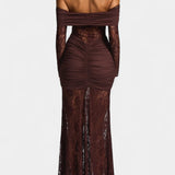 Kamila - Šaty Bruma s čipkou, bez ramienok a volánmi